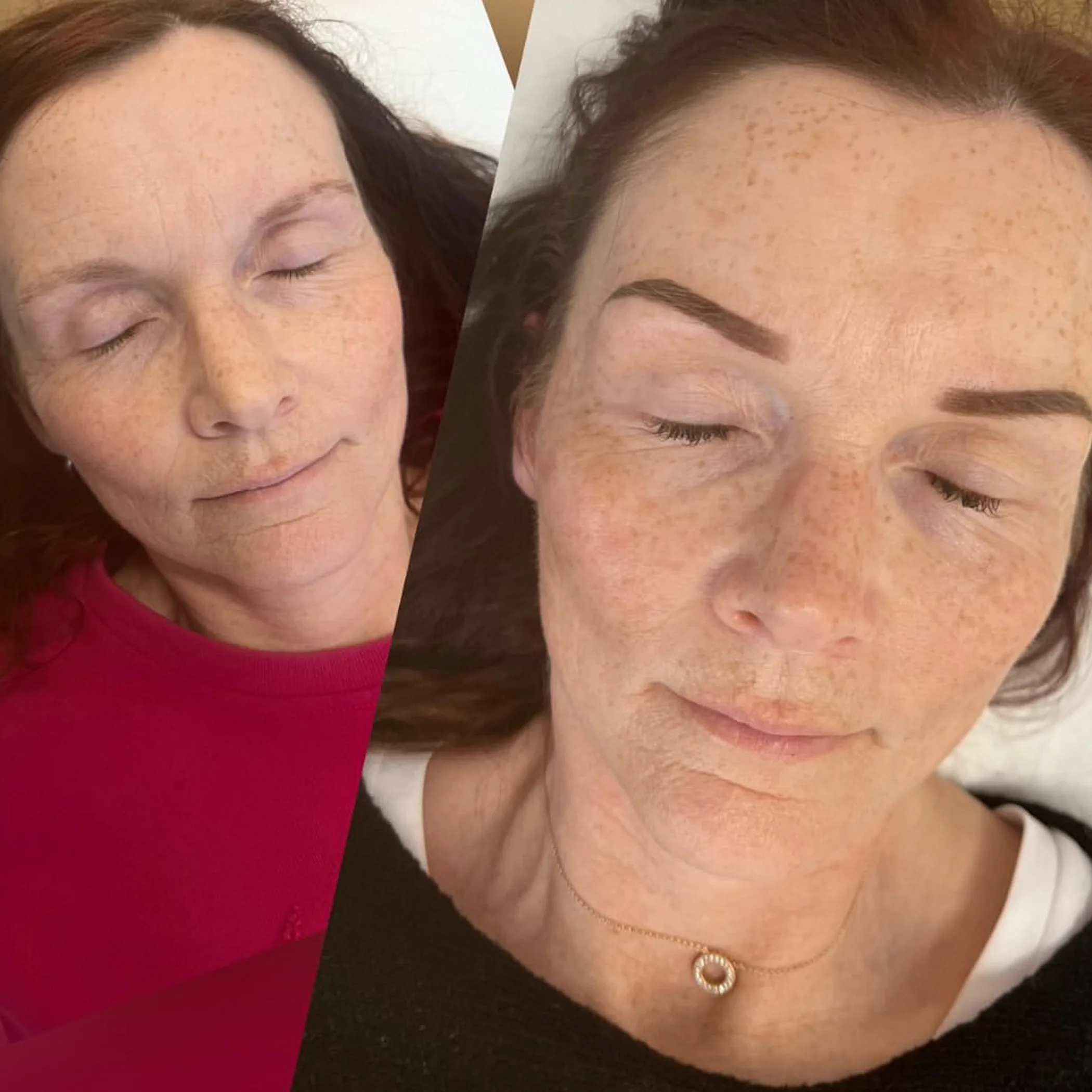 close-up of cosmetic tattooing results