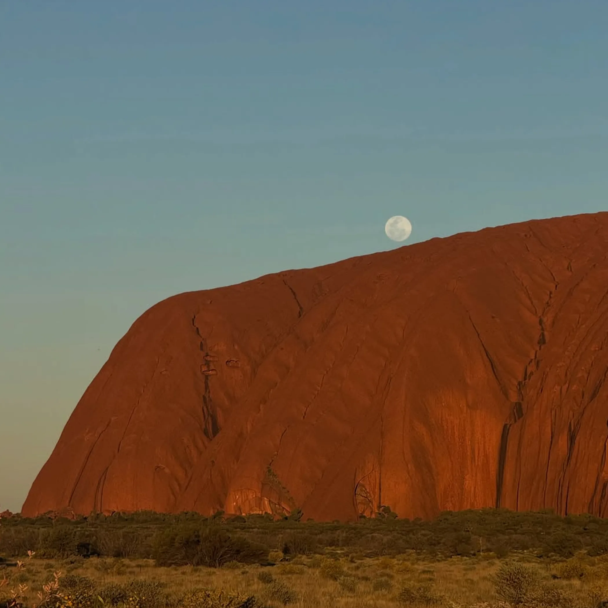 uluru rock formation clear sky