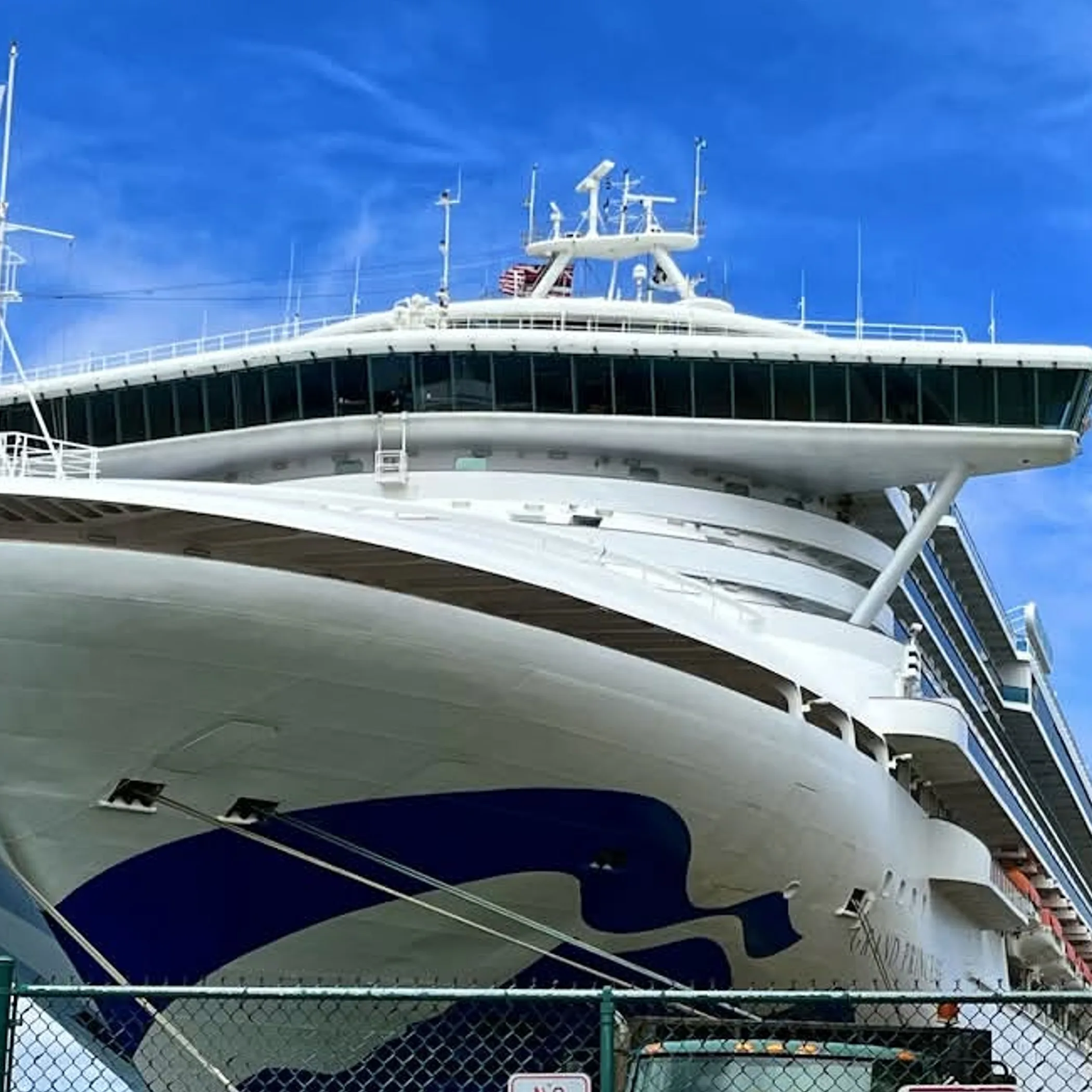 cruise ship on clear ocean water